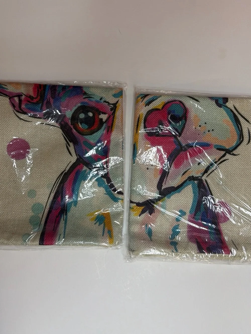 Colorful Boston Terrier Decorative Pillow case Set of 2